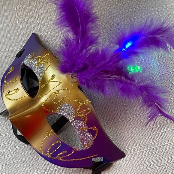 Halloween Mask Light Up Party Eye Masquerade Fancy Party Mask Women Mask - Picture 1 of 8